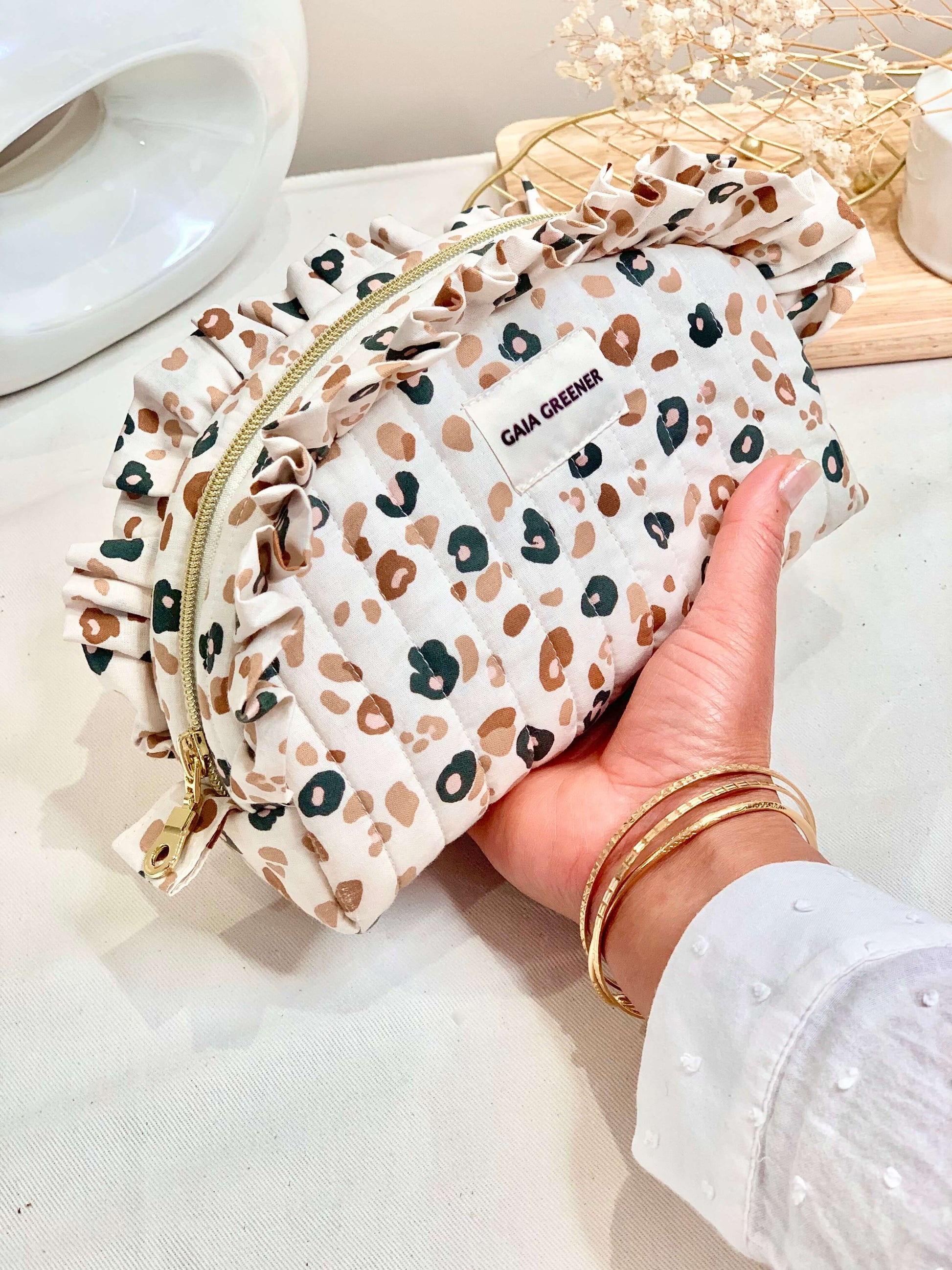 Trousse de toilette femme - coton imperméable GAIA GREENER