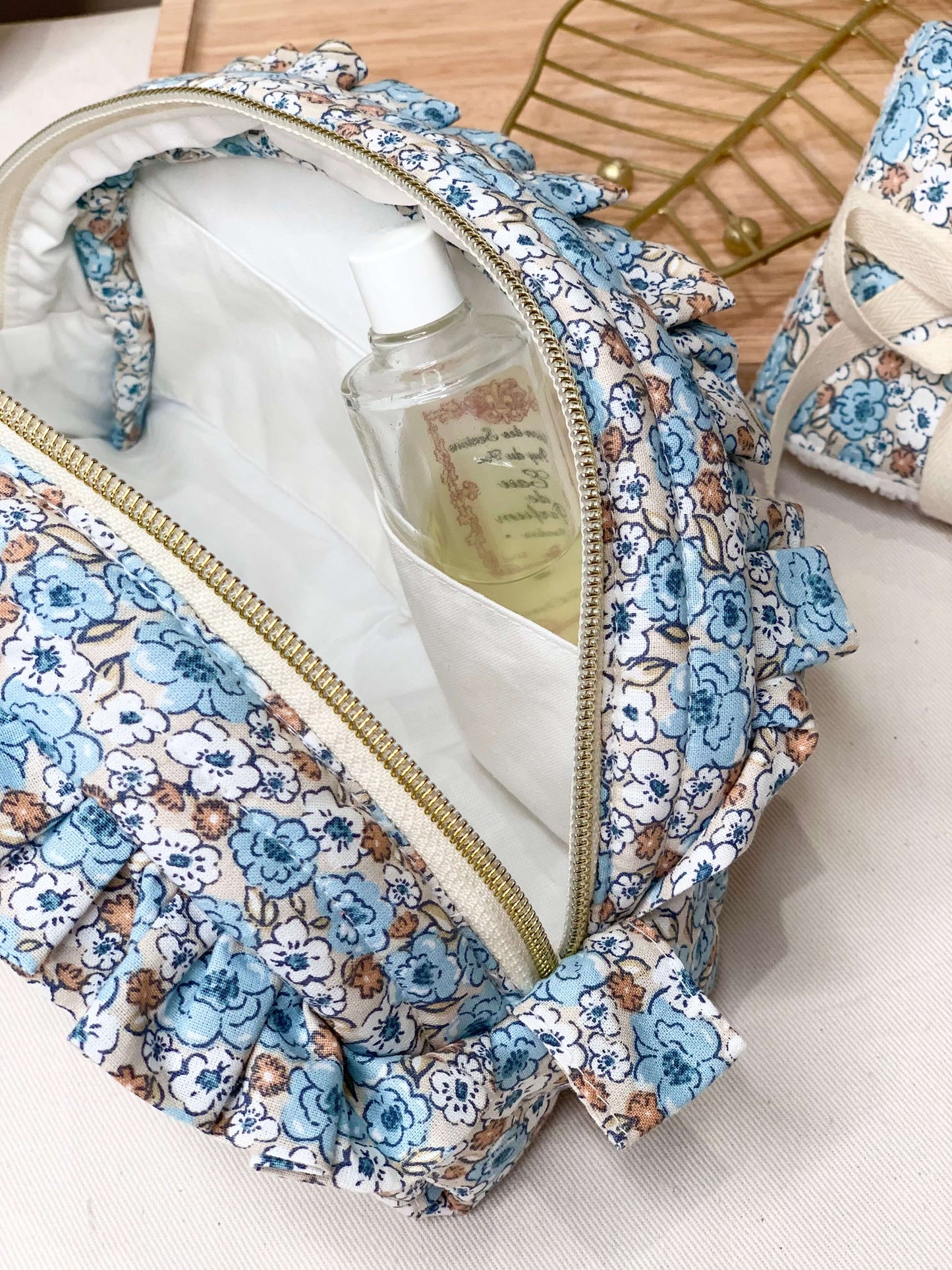 Trousse de toilette femme en coton imperméable GAIA GREENER