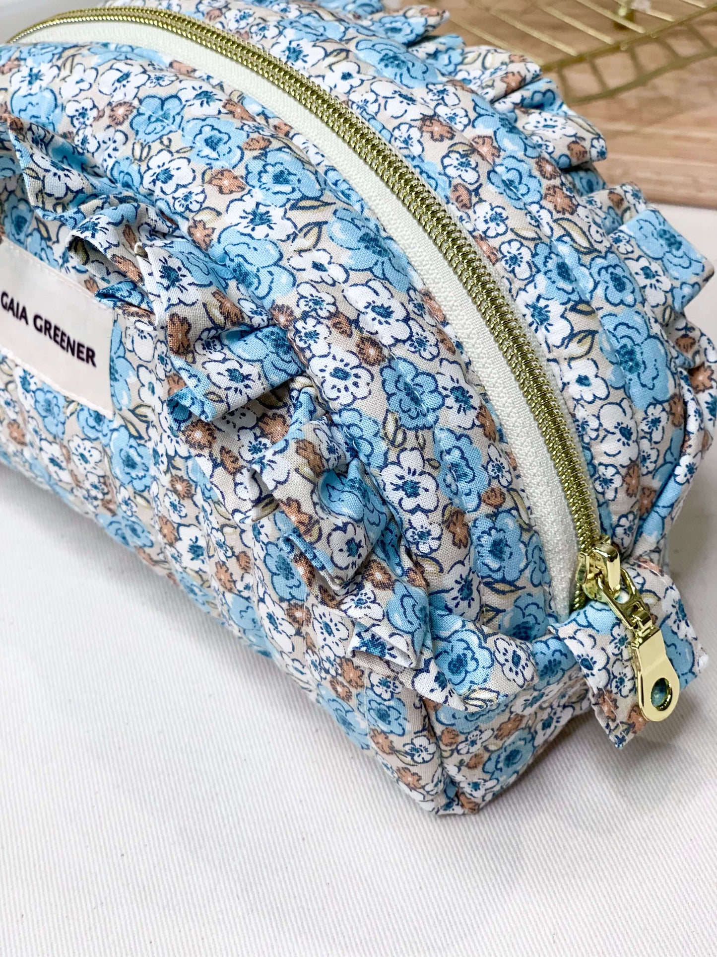 Trousse de toilette femme en coton imperméable GAIA GREENER