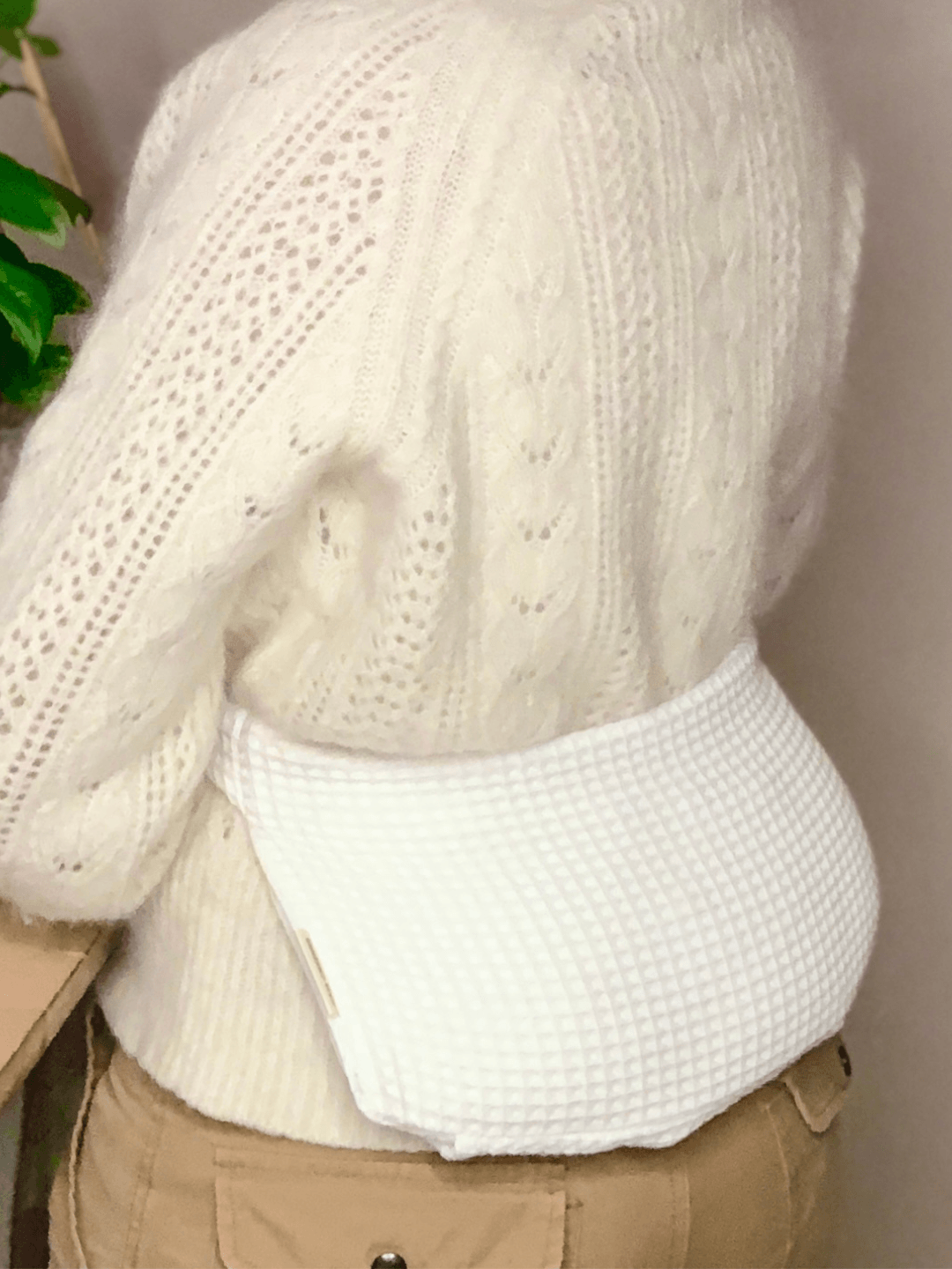 Bouillotte ceinture lin bio dos Gaia Greener.