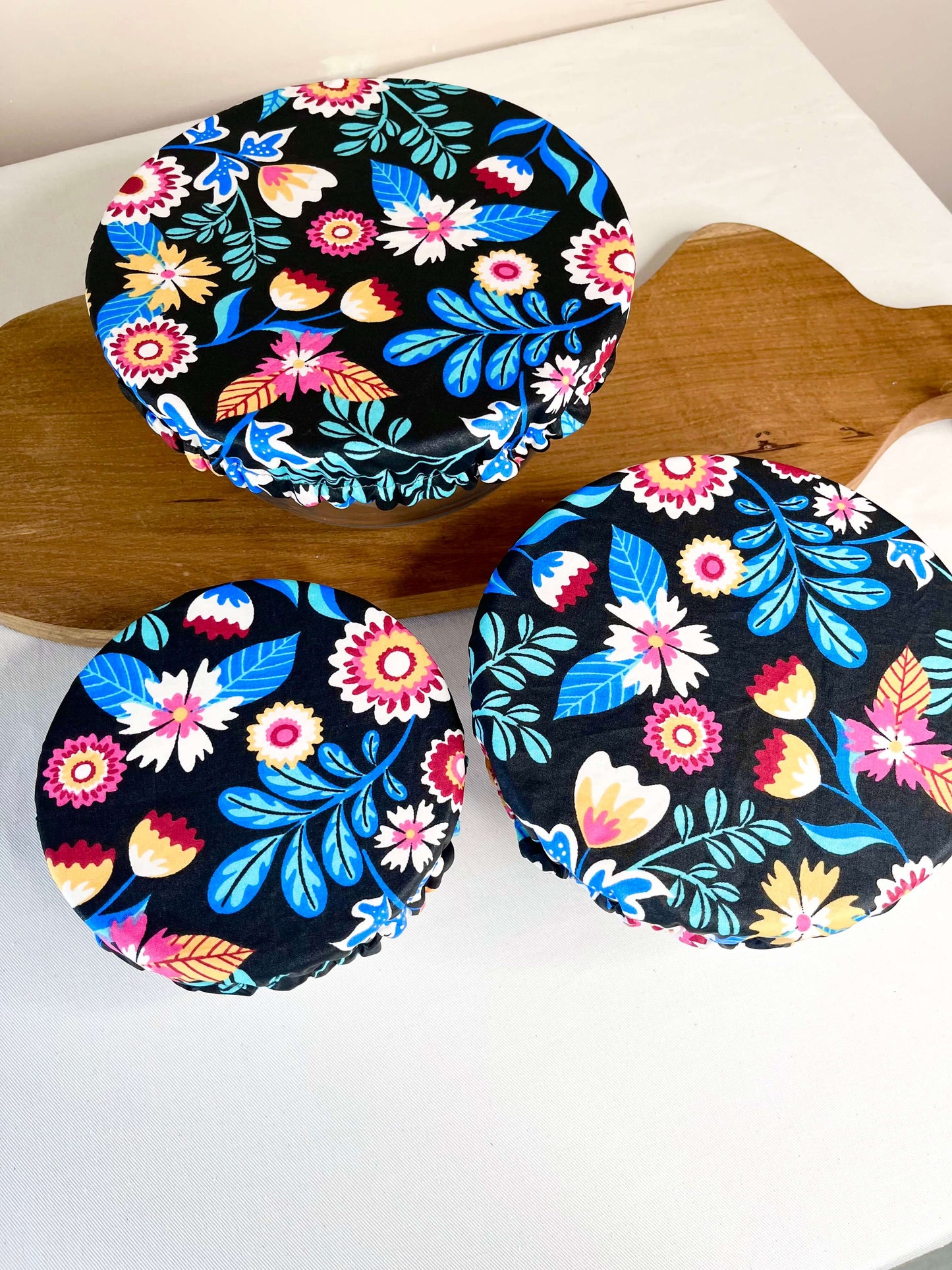 Lot de 3 Couvre-plats alimentaires réutilisables et lavables en tissus Oeko-Tex — Gaia Greener GAIA GREENER