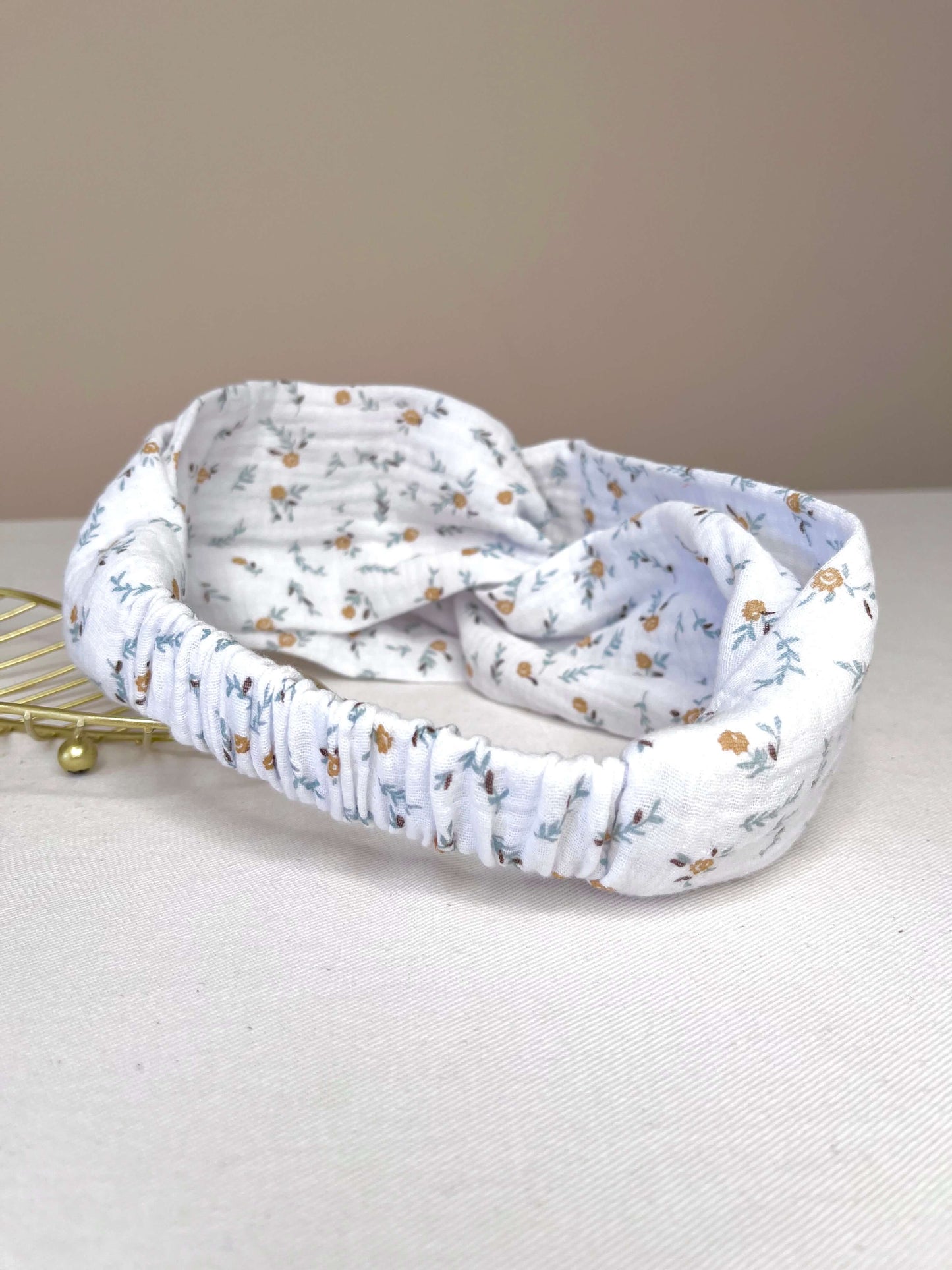 Bandeau cheveux élastique croisé en coton Oeko-Tex – Fait Main |Gaia Greener Gaia Greener