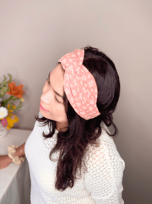 Bandeau cheveux élastique croisé en coton Oeko-Tex – Fait Main |Gaia Greener Gaia Greener