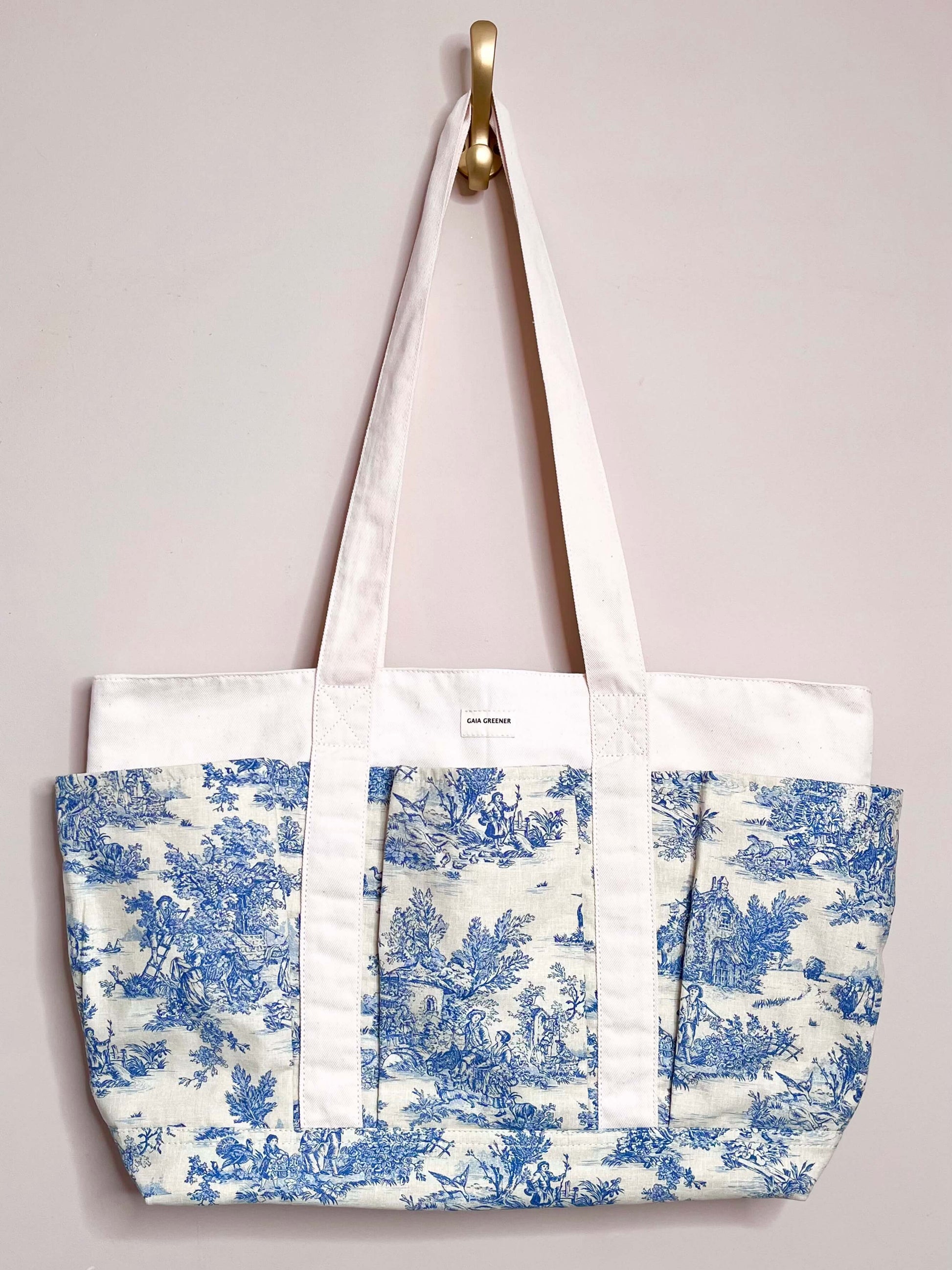 Sac cabas multipoches en coton épais – Idéal courses vrac, Bureau & Cours Gaia Greener