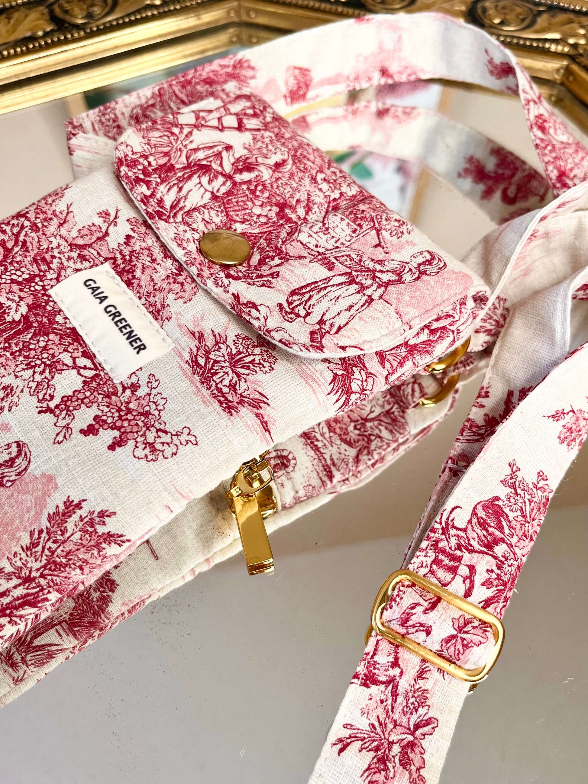 Pochette téléphone portable en coton Oeko-Tex avec anse réglable — Gaia Greener GAIA GREENER