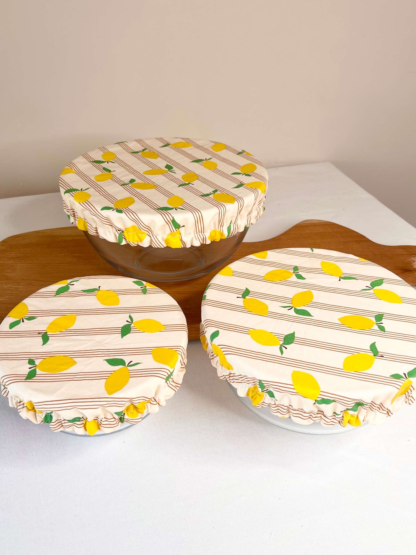 Lot de 3 Couvre-plats alimentaires réutilisables et lavables en tissus Oeko-Tex — Gaia Greener GAIA GREENER