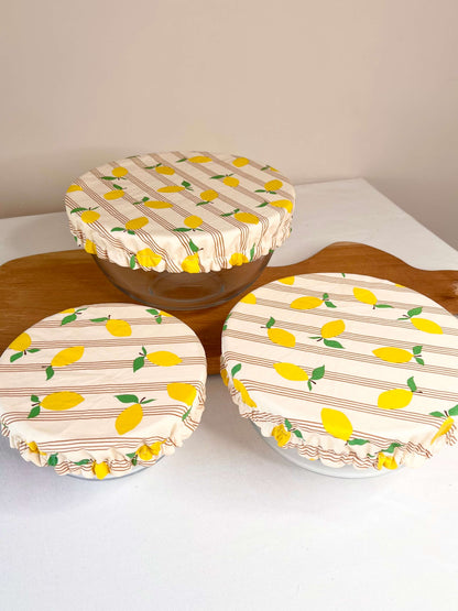 Lot de 3 Couvre-plats alimentaires réutilisables et lavables en tissus Oeko-Tex — Gaia Greener GAIA GREENER
