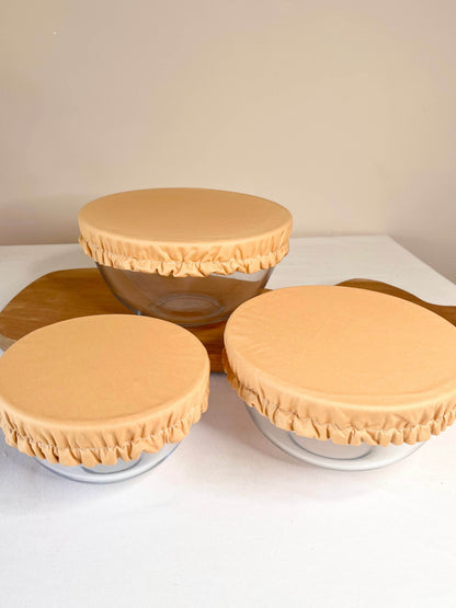 Lot de 3 Couvre-plats alimentaires réutilisables et lavables en tissus Oeko-Tex — Gaia Greener GAIA GREENER