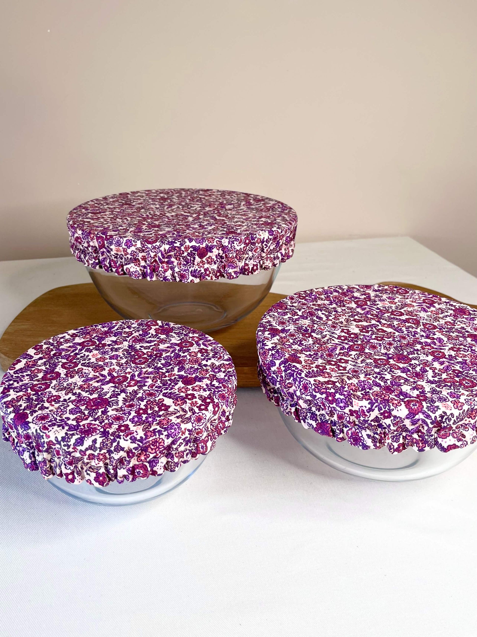 Lot de 3 Couvre-plats alimentaires réutilisables et lavables en tissus Oeko-Tex — Gaia Greener GAIA GREENER