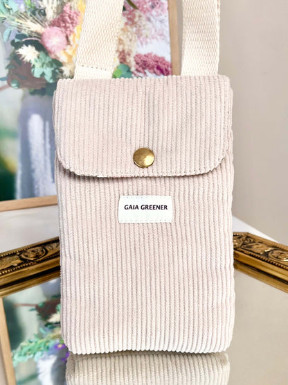 Pochette téléphone portable en coton Oeko-Tex avec anse réglable — Gaia Greener GAIA GREENER