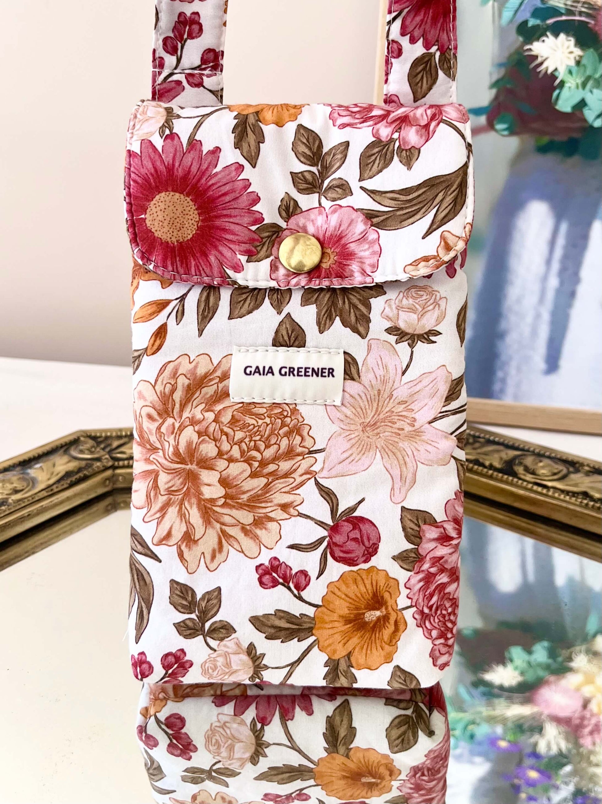 Pochette téléphone portable en coton Oeko-Tex avec anse réglable — Gaia Greener GAIA GREENER