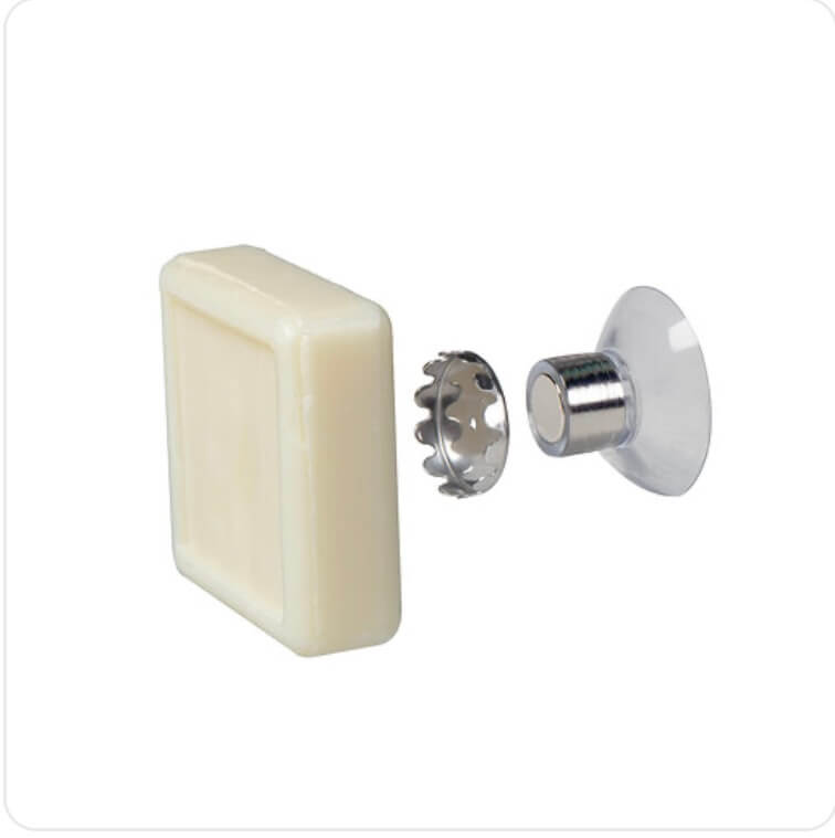 Porte-savon aimanté s'adapte à toutes les formes et tailles de savons solides jusqu'à 170g.