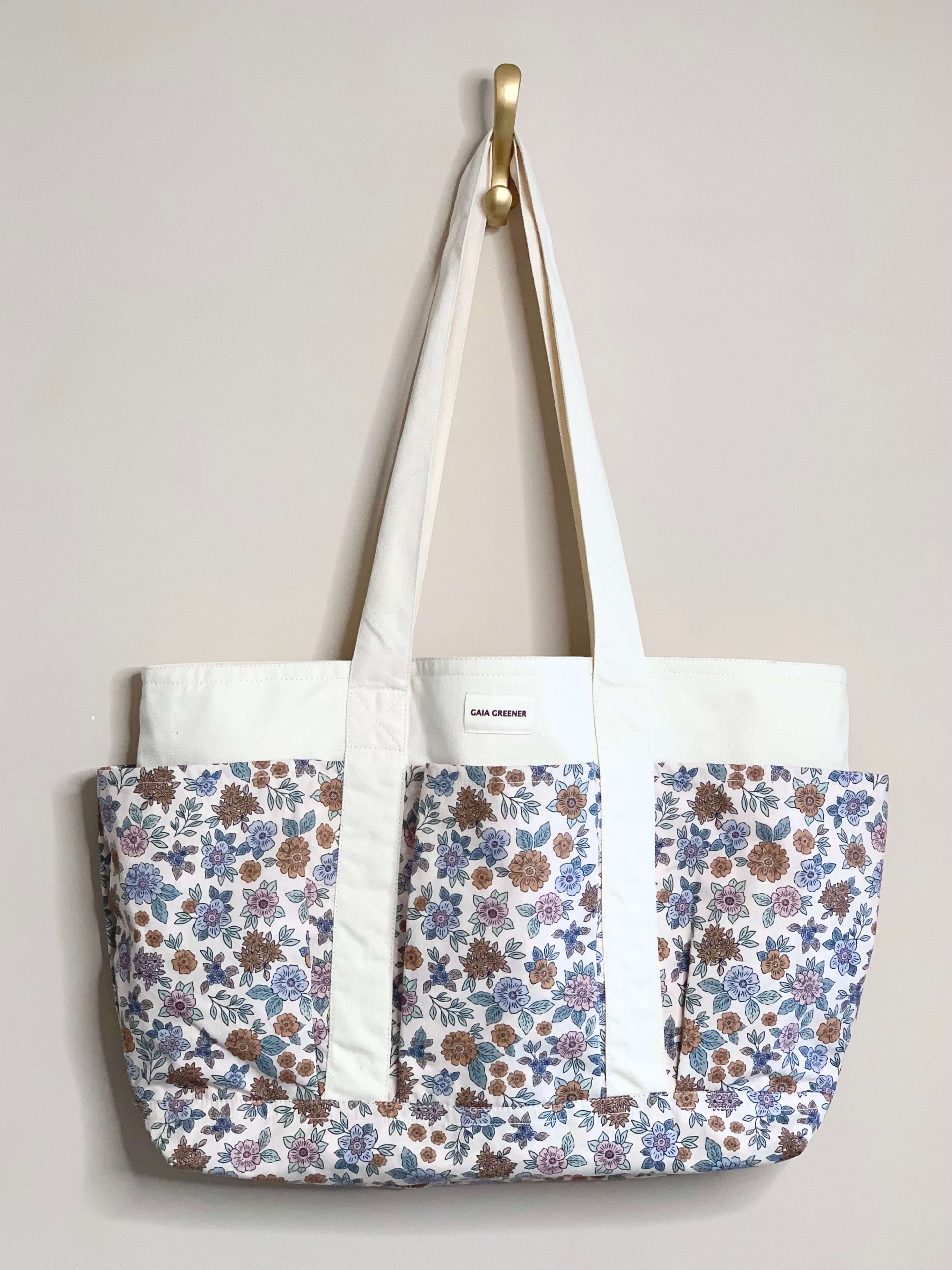 Sac cabas multipoches en coton