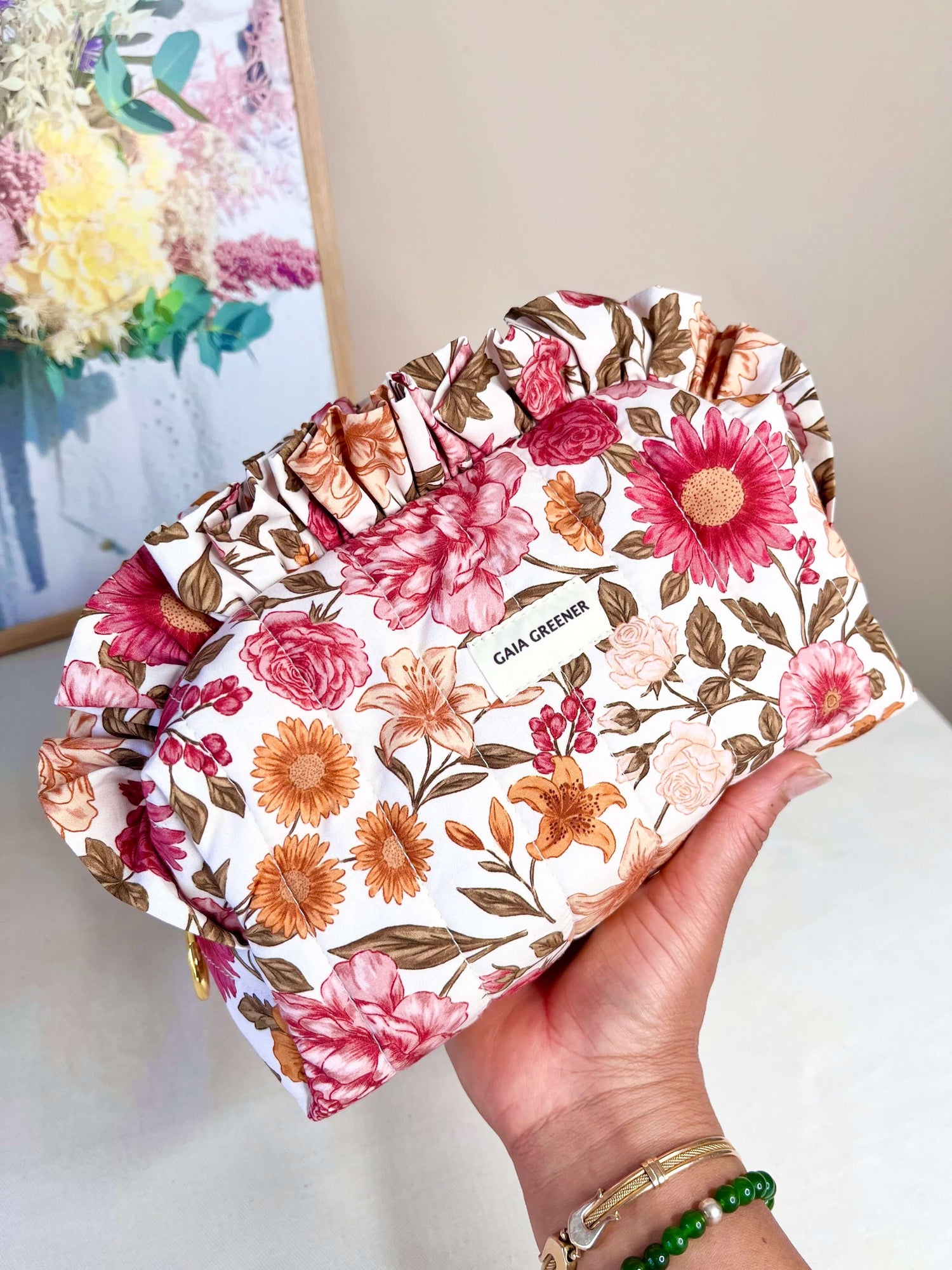 Trousse de toilette femme - coton imperméable GAIA GREENER