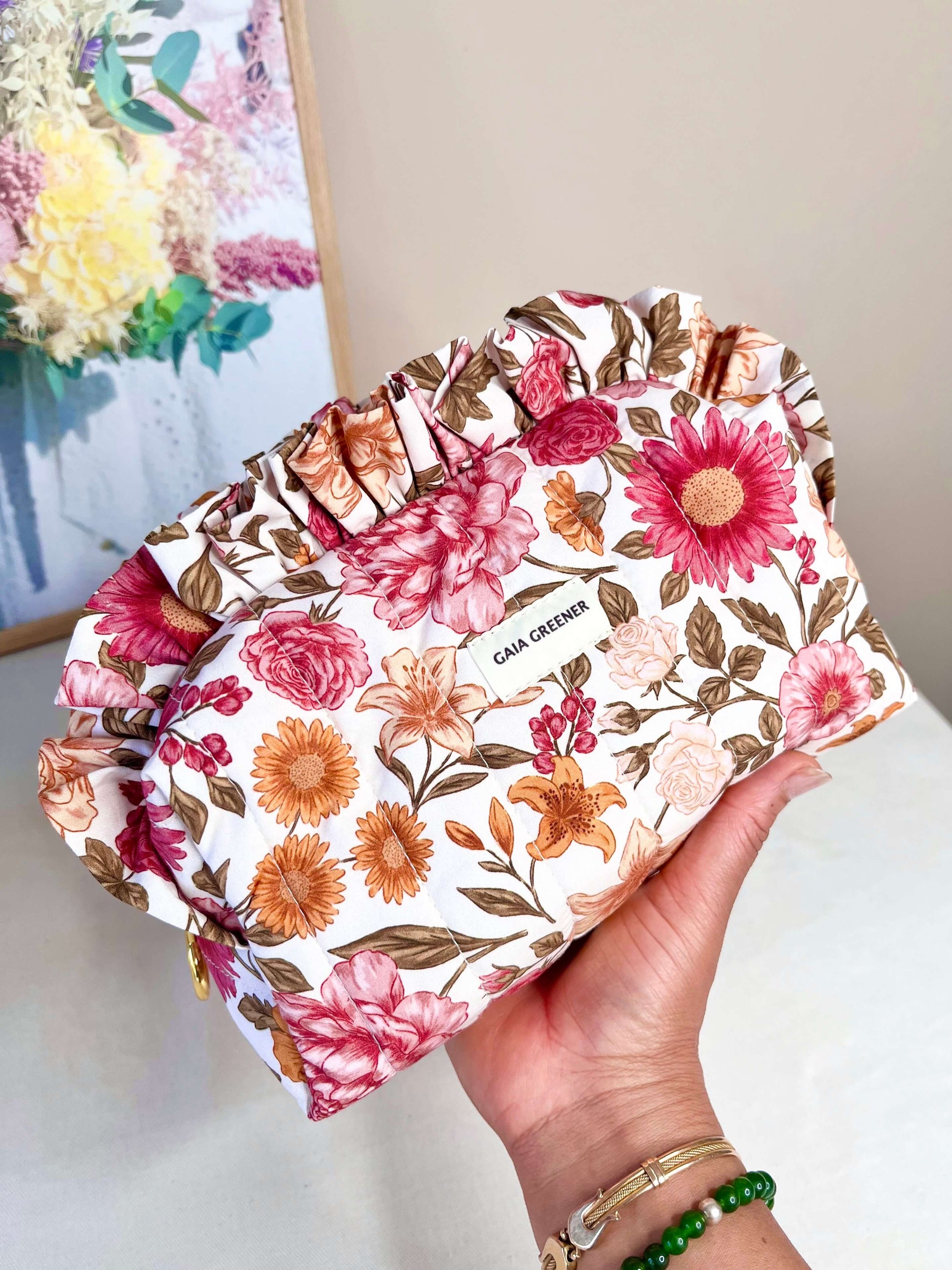 Trousse de toilette femme - coton imperméable GAIA GREENER