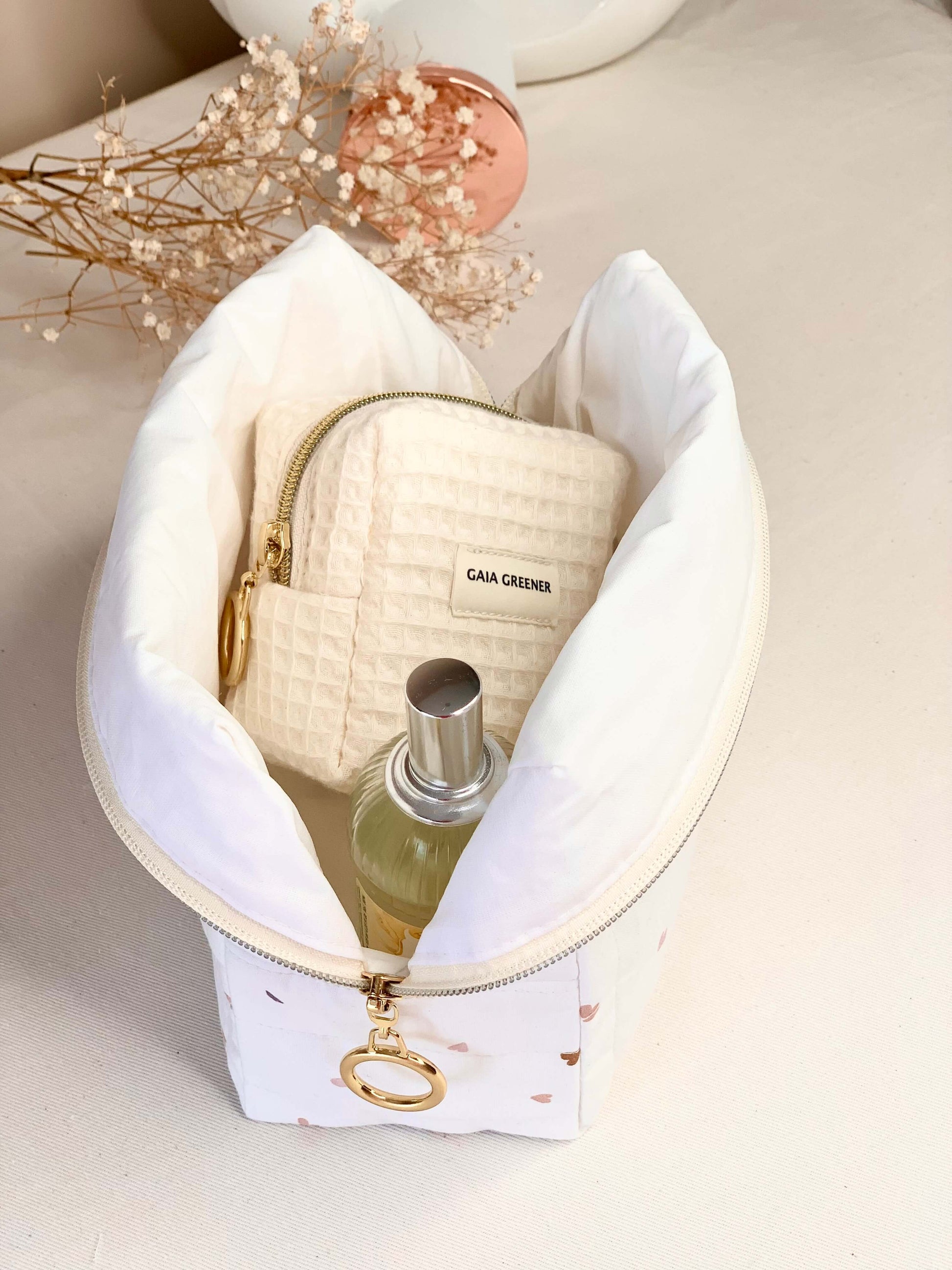 Trousse de toilette, grande capacité, trousse de voyage durable, fait main GAIA GREENER