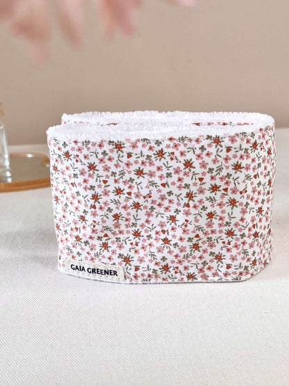 Bandeau de soin en coton Oeko-Tex coloris rose vert