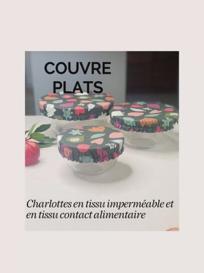 Couvre plat réutilisable lavable - charlotte - Taille L