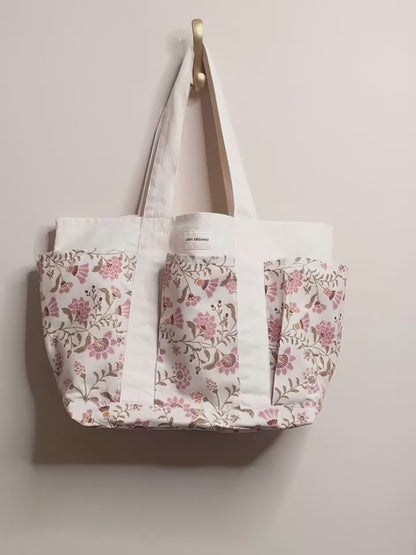 Sac cabas multipoches en coton