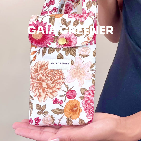 Pochette téléphone portable en coton Oeko-Tex avec anse réglable — Gaia Greener