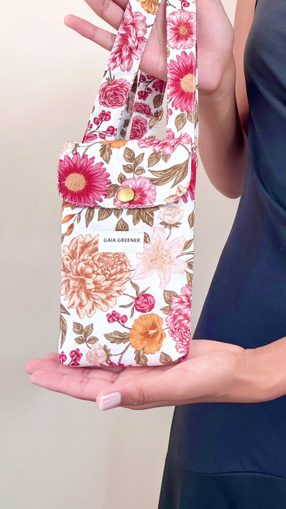 Pochette téléphone portable en coton Oeko-Tex avec anse réglable — Gaia Greener