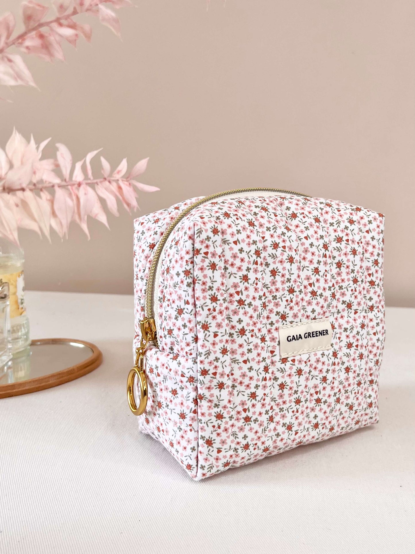 Trousse de toilette femme fait main Gaia Greener