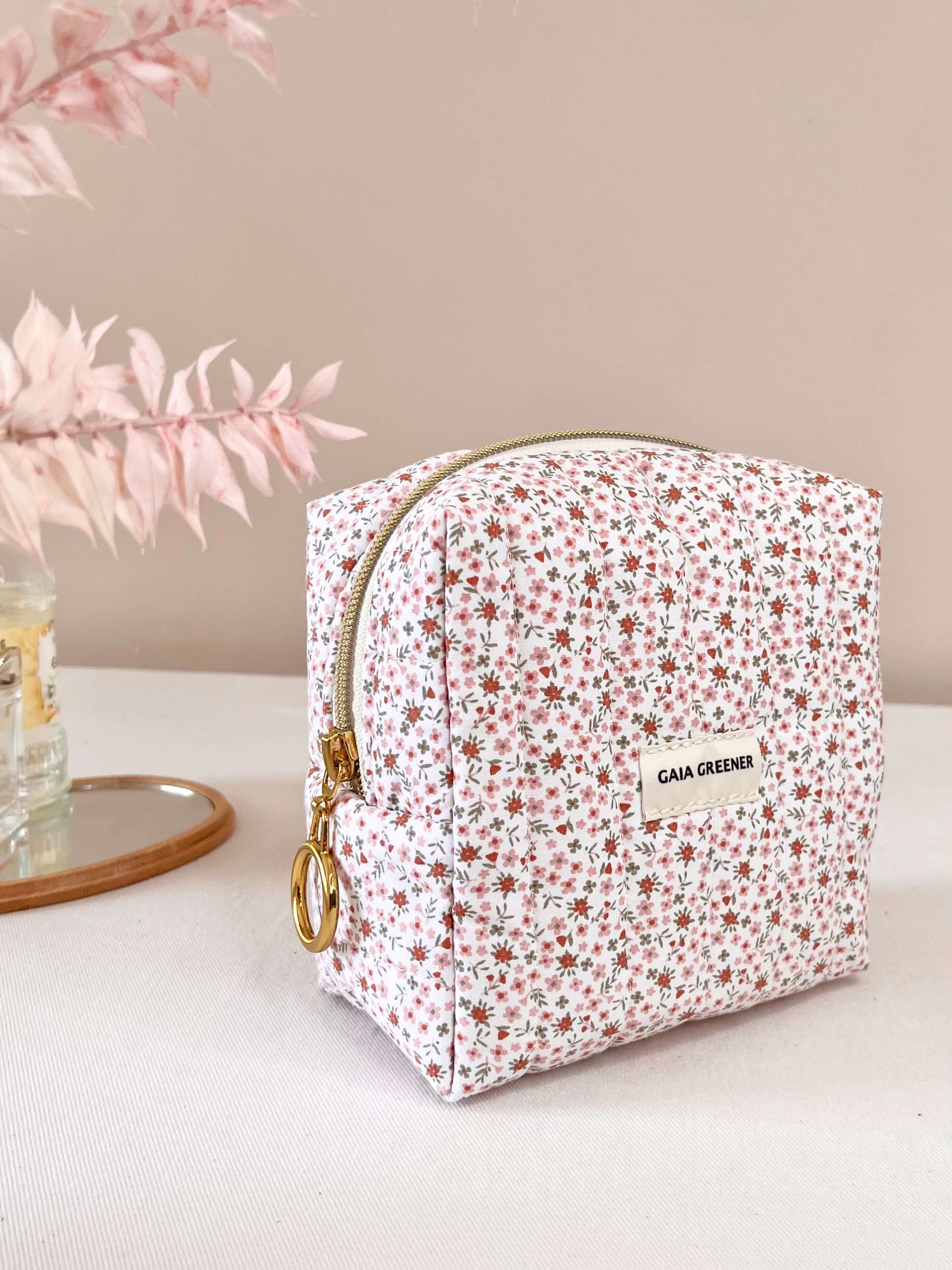 Trousse de toilette femme fait main Gaia Greener